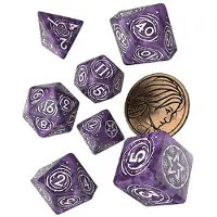 Q-workshop The Witcher Dice Set. Yennefer, Universal, Erwachsener & Kind, Unisex, Kunststoff, Lavendel, Weiß, Polen