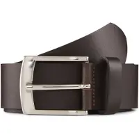 Tom Tailor Ledergürtel "TTANDREW", Damen, Gr. 85, braun (dunkelbraun), Rindsleder, unifarben, Gürtel Ledergürtel, 4 cm breit, Herrengürtel, Jeans und Casual, bis Gr. 120