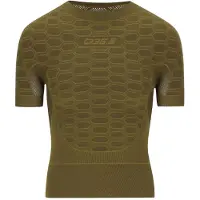 Q36.5 Unterhemd Base Layer 2 mit kurzen Ärmeln, Grün-Braun, Größe XXS/XS