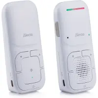 Alecto DBX130 - Modernes Full Eco Audio Babyphone mit kristallklarer DECT-Klangqualität und langer Standby-Zeit - Weiß