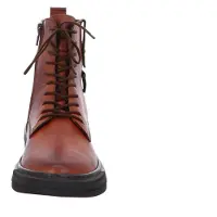 Gemini Damen Stiefelette Combat Schnürboot Leder 333085-02, Größe:38 EU, Farbe:Braun