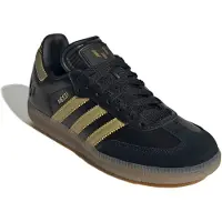 Adidas Kinder Samba Messi IN Hallenfußballschuhe Core Black/Gold Metallic/Gum