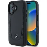Mercedes-Benz MEHCP16SARMBK iPhone 16 6.1" czarny/black hardcase Leather Urban