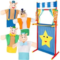 Colorbaby Cucu Show Die 3 Kleinen Schweinchen Puppentheater Lernspielzeug