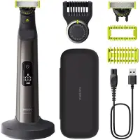 Philips OneBlade Pro 360 QP6652/30 Face + Body, Eingebautes Display, Waschbar, Akku, Chrom