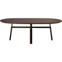 Ebuy24 Cross Dan-Form Esstisch 75x220cm Furnier Walnuss.