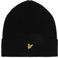 Lyle & Scott Beanie aus Merinowollmischung - Schwarz