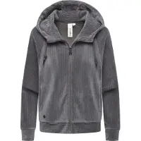 Ragwear Sweatjacke "Corduly Cordy" Freizeitjacke Zip-Hoodie aus weichem Kord in Samt-Haptik