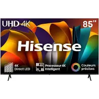 Hisense 85A6N 85 Zoll 4K UHD Smart TV, 2,16 m (85"), 3840 x 2160 Pixel, DLED, Smart-TV, WLAN, Schwarz