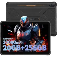 HOTWAV R9 Plus Outdoor Tablet Android 14, 11" 2K FHD+ Rugged Tablets, 24GB+512GB+2TB TF Tablet Wasserdicht, 20080mAh 64MP, IP68/Dual SIM/5G WiFi/GPS