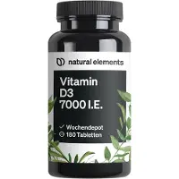 Natural Elements Vitamin D3 7000 I.E. Tabletten - 180 Tabletten_für 12 Monate