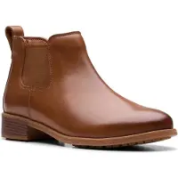 Clarks Shoes Havm Top 26178718 4, Stiefeletten, Chelsea Boots in Braun für Damen, Größe 40