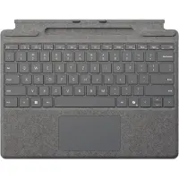 Microsoft Surface Pro 13 Zoll Type Cover mit Stifthalterung Platin QWERTZ