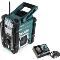 Makita DMR 112 RF1 Akku Baustellen Radio 7,2 - 18V Bluetooth DAB+ + 1x 3,0Ah Akku + Ladegerät