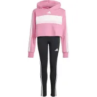 Adidas Mädchen-Leggings und Kapuzenpullover-Set Essentials Tiberio 3 Stripes