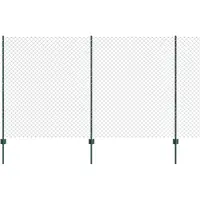 vidaXL Maschendrahtzaun mit Pfosten 10 x 1,4 m PVC-beschichteter Stahl