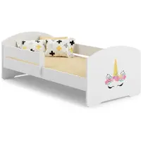 Kobi Meble s. c. Luk Einzelbett 140x70 mit Kunstwerk - Einhornhorn
