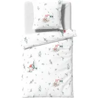 Fleuresse Aspen Biber Bettwäsche 135x200 Wichtel Zweige Häuser Schnee 434551-04