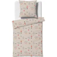 Fleuresse Aspen Biber Bettwäsche 135x200 Nussknacker Zweige Kugeln 434475-07
