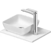 Duravit Sivida Waschtisch Set eckig inklusive Konsole 410x330x123mm, 2680233200