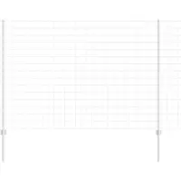 vidaXL Euro-Zaun mit Pfosten 10 x 1,6 m Verzinkter Stahl Silber Netz