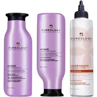 Pureology Hydrate Shampoo, Conditioner and Top Coat & Tone Routine for Neutralising and Hydrating Copper Hair