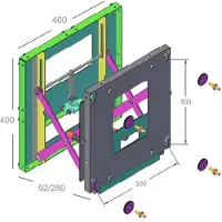 ITB PM4650, 20 kg, 55,9 cm (22"), 55,9 cm (22"), 300 x 300 mm, 300 x 300 mm
