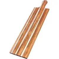 Teakhaus Servierbrett Aus Holzplatte Lang 79 x 18 x 1,5 Cm