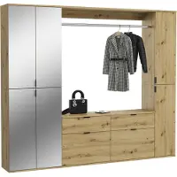 Ebuy24 ProjektX Garderobenmöbel Set P5 Eiche Nachbildung.