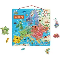 Janod Magnetic European Map Spanish Version Pädagogisches Spielzeug