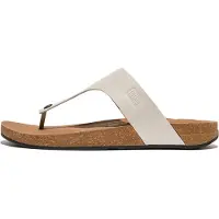 FitFlop Slipper iQushion Leather Toe-Post Sandals Herren Clay Grey-Schuhgröße 44