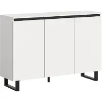 Ebuy24 Sideboard Kommode Tomasa | weiß / schwarz