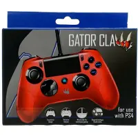 ORB Playstation 4 - Gator Claw Wired Controller (Red) ()