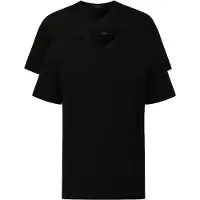 Schiesser T-Shirt Herren 008151 Black (2er Set)-XXXL