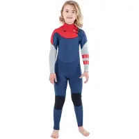 Hurley Advant 4/3 Mm Junior Neoprenanzug Mit Langen Ärmeln Und Reißverschluss Auf Der Brust