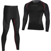Spokey Bielizna termoaktywna męska zestaw Lee czarna r. M/L (22564-187)