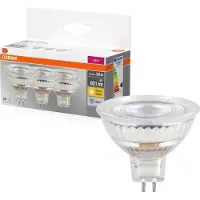 Osram LED-Reflektorlampen MR16 mit Retrofit-Stecksockel, 50 Watts Ersatz, GU5.3, MR16 reflector, 2700 Kelvin, Warm weiß, Klares Glas, 3-er Pack