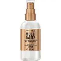 Rimmel Multi-Tasker – Basis, Nebel & Fixierspray, mattes Finish ohne Glanz, bereitet den Teint vor, erfrischt die Haut, langanhaltende Fixierung, vega