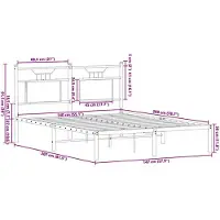 vidaXL Bettgestell ohne Matratze Sonoma-Eiche 140x200 cm Holzwerkstoff