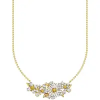 Thomas Sabo Halskette Blume Lovely Daisy mit Steinen vergoldet