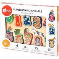 Bo. Pädagogisches Holzpuzzle Zahlen & Tiere