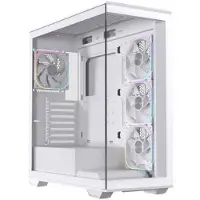 Einarex Prisma S700 RGB White Gehäuse aus gehärtetem Glas Platz für 9 Lüfter ATX Midi-Tower