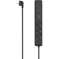 Hama 1xusb-a+2xusb-c Pd Steckdosenleiste 3 Steckdosen Mit Schalter 1.4 M 100w