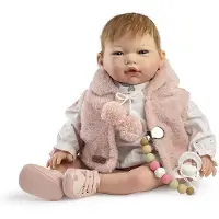 MuÑecas Guca Naiara Handbemalte Reborn-puppe 46 Cm-mit Natürlichem Haar 38 Cm
