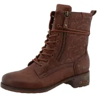 Mustang Damen Stiefelette mit floralem Charme 15M0062002, Größe:40 EU, Farbe:Braun