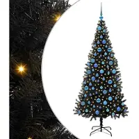vidaXL Weihnachtsbaum Schwarz 180 cm PVC