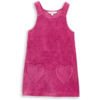 Tom Tailor Mädchen Mini-Kleid aus Cord mit Herztaschen, rosa, Uni, Gr. 92/98