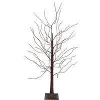 Luca Lighting Baum schwarz klassisch weiß 288L IP44 Adapter inklusive und Timer h120xd50 cm (bruin;wit)