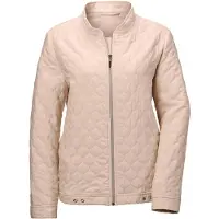 Goldner Kurzgröße: Lässige Baumwolljacke mit Stehkragen in stein | Gr.: 25