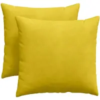 vidaXL Sofakissen 2 Stück Gelb 45 x 45 cm Cordstoff